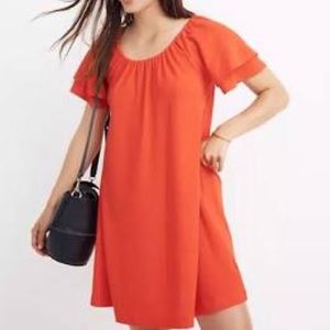 Madewell Texture and Thread Red Dress, size XS